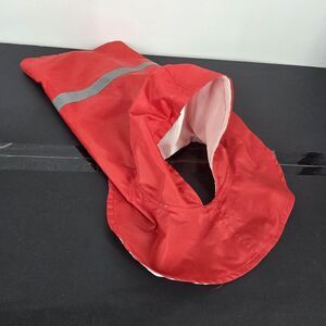 SimplyDog Red Dog Raincoat Jacket Medium Hooded Reflective Mesh Lined Pet Coat